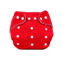 Baby One Size Leak-free Diaper Cover With Snap Closure (3-13KG,Red) - $19.37