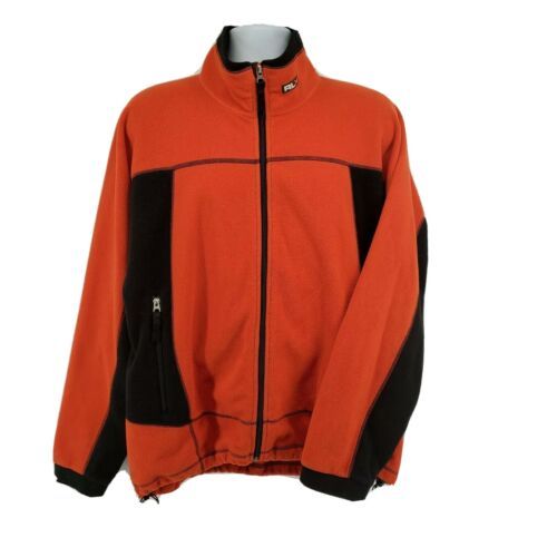 Primary image for RLX Polo Sport Thermal Fleece Mens XL Jacket Orange Full Zip Ralph Lauren