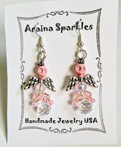 Skull Candy Fairy Earrings White Howlite &amp; Glass Beads by Araina Sparkle... - $9.95