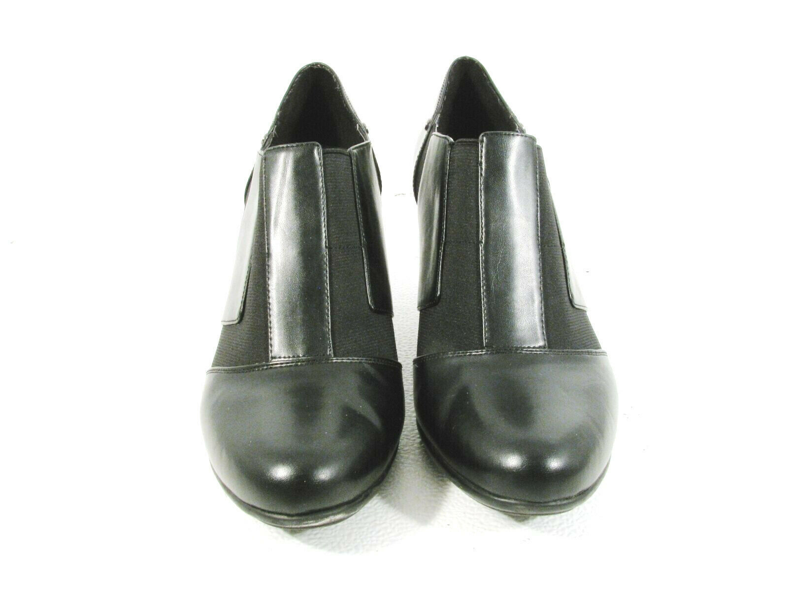 Eurostep Charlaine Women's Ankle Booties Shoes Black Slip On Heels Size ...
