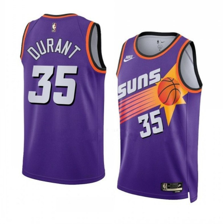 Phoenix Suns #35 Classic Edition Purple 2023 Men's Jerse Shirt - Kevin ...