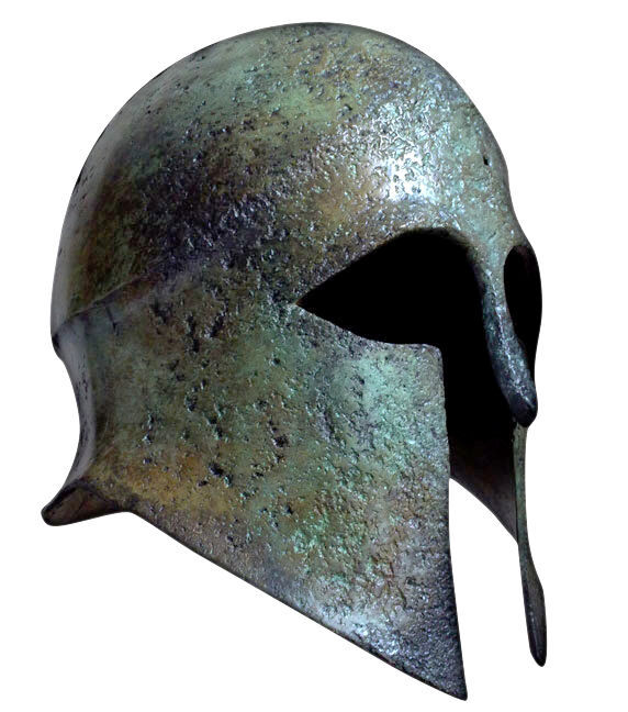 100% Bronze Ancient Greek Helmet from Thessaly Museum Replica ...