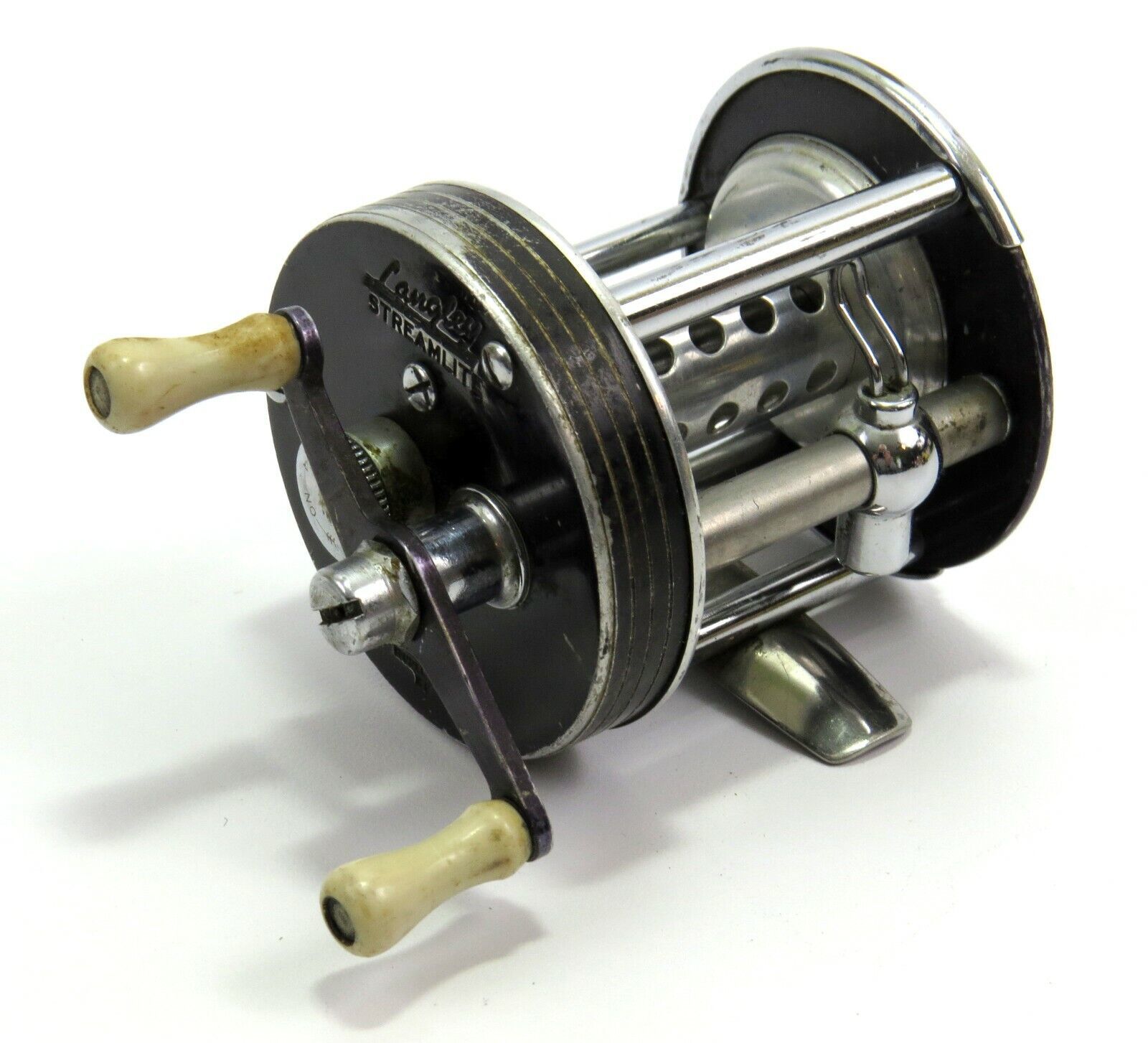 Langley Streamlite Model 310 KC Vintage Metal Casting Reel, Black, Read