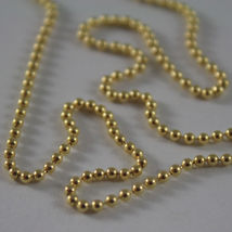 18K YELLOW GOLD CHAIN WITH BALLS BALL, SPHERES, NECKLACE, MADE IN ITALY image 4