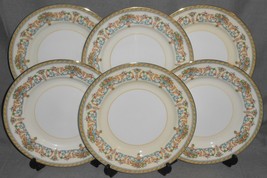 Set (6) AYNSLEY Bone China HENLEY PATTERN Dinner Plates MADE IN ENGLAND - $197.99