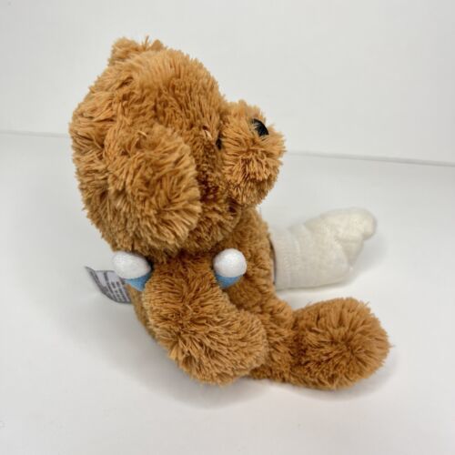 Gund Feel Better Stuffed Animal Bear Cast with Crutches Brown Plush 6