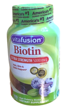 2 x Extra Strength Biotin - 5000 mcg - 100ct ea Blueberry Gummies 2 Bottles - $5.00