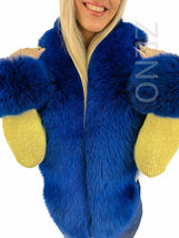 Blue Fox Fur Stole 63' (160cm) Saga Furs Boa Tails / Wristbands / Headband image 6