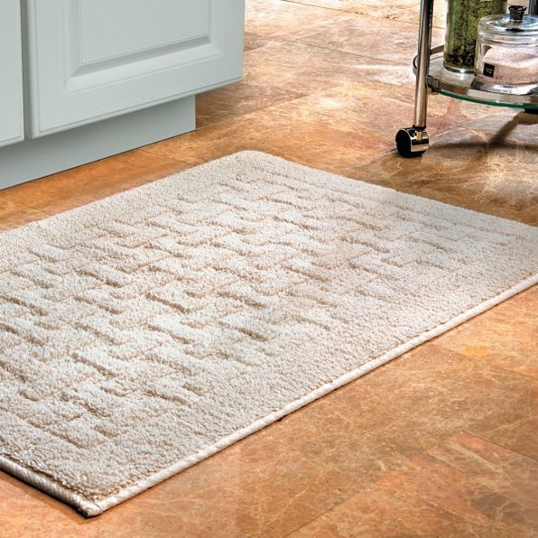 24"x36" Plush Cotton Non Slip Washable Area Rug Basketweave Pattern 9