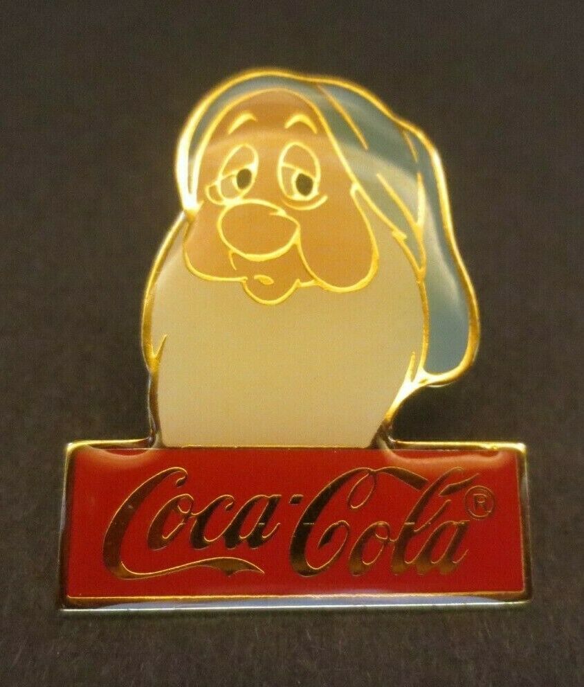 Coca-Cola Disney Sleepy Lapel Pin WDW 15th Anniversary 1986 Vintage ...