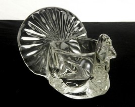 AVON Turkey Figural Votive Candle Holder, Clear Glass, Thanksgiving Home... - $14.65