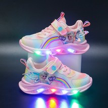    Girls Casual Shoes LED Light Up Sneakers   Shoes Baby  Shoes Girl Present Fre - $43.38