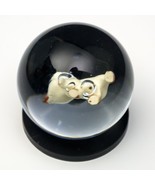 Sulphide Marble with Brown &amp; White Cat, 2&quot; Handmade Studio Art Glass Sam... - $45.00