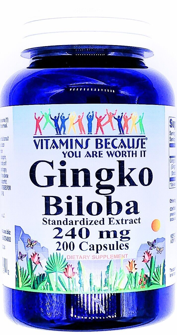 240mg Gingko Biloba Leaf Extract 200 Capsules