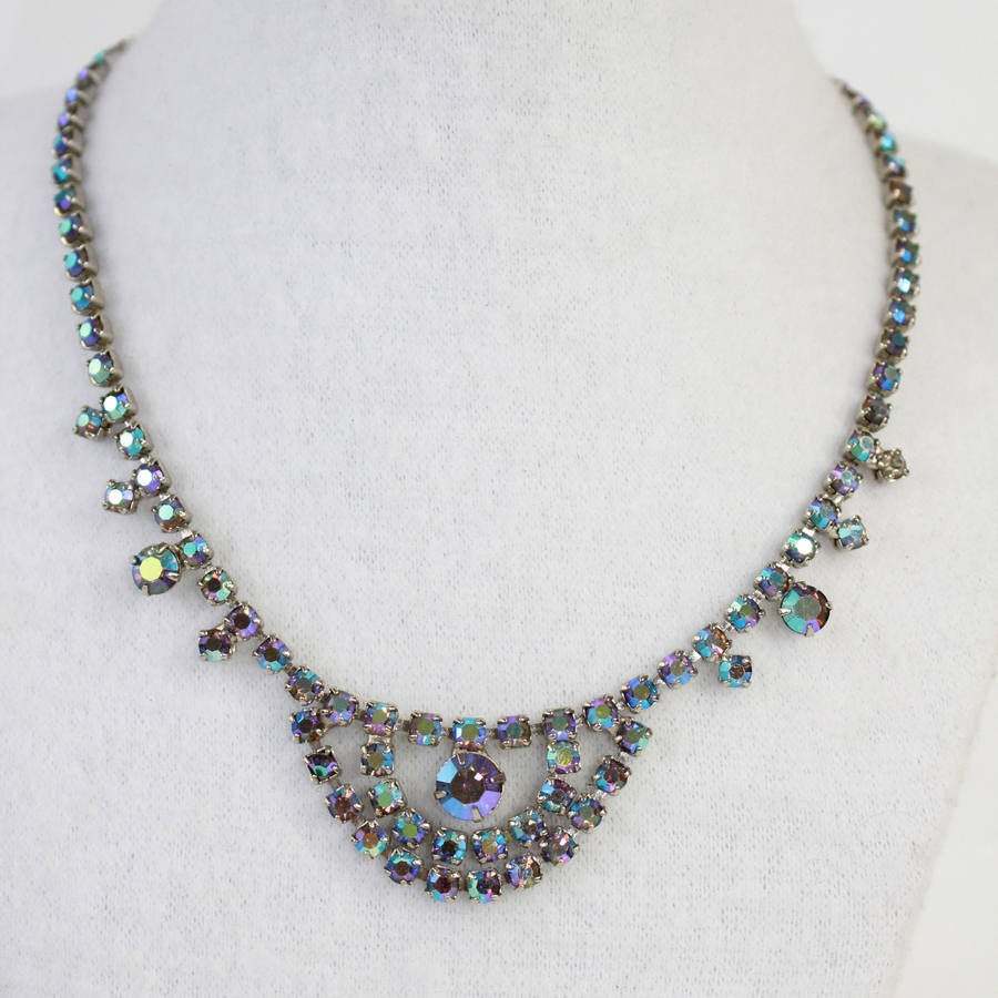 Kramer Violet AB Festoon Wedding Necklace Bridal Necklace Feminine