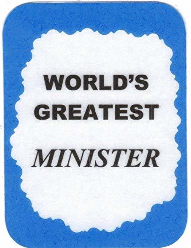 World's Greatest Minister 3 x 4 Love Note Professional Sayings Pocket Card, Gr