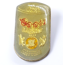VTG Coors Light Beer Can Gold Tone Enamel Lapel Pin Brewing Company Adve... - $9.99