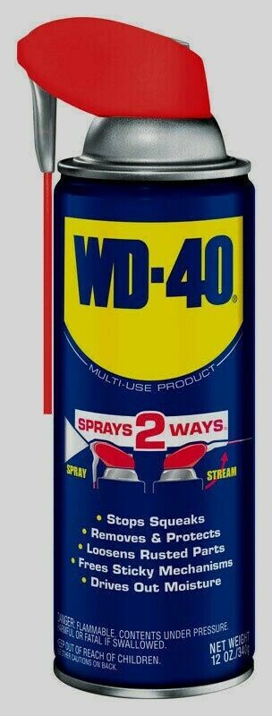 12 oz WD-40 Multi-Purpose Lubricant w/ Smart Straw Spray Two Ways ~ NEW 490057