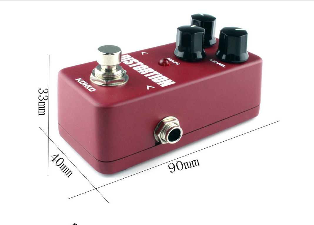 Mini Distortion Pedal Portable Guitar Effect Pedal Red Distortion