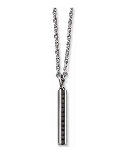 Stainless Steel Black CZ Thin Pendant and similar items