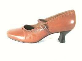 Naturalizer Brown Leather Mary Jane Pumps Kitten Heels Shoes Women 8 W (... - $25.00
