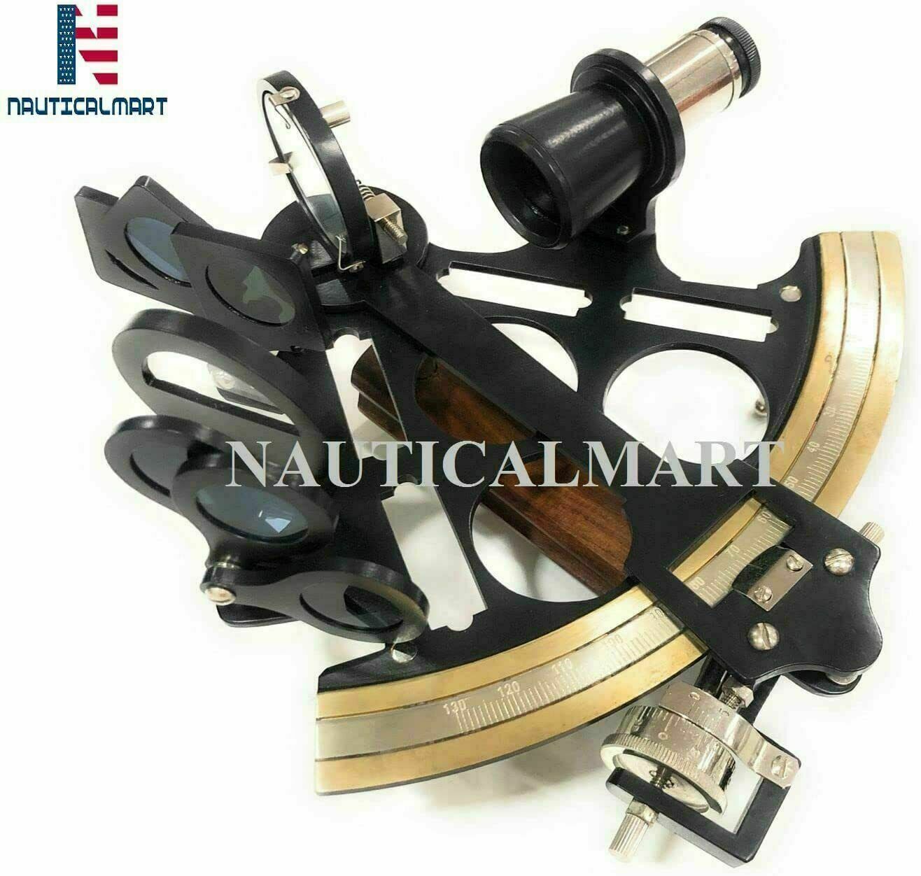 8 Inch Royal British Admiral's Sextant with Micrometer Drum Readout