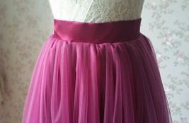 Full Tulle Maxi Skirt Plus Size Floor Long Tulle Skirt Wedding Guest Maxi Skirts image 4