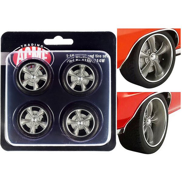 Street Fighter Torque Thrust Wheel and Tire Set of 4 pieces from 1970 Pontiac...