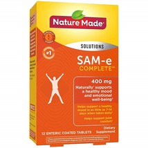 Nature Made SAM-e Complete 400mg Supports Healthy Mood & Joint Comfort 12 Tabs - $82.70