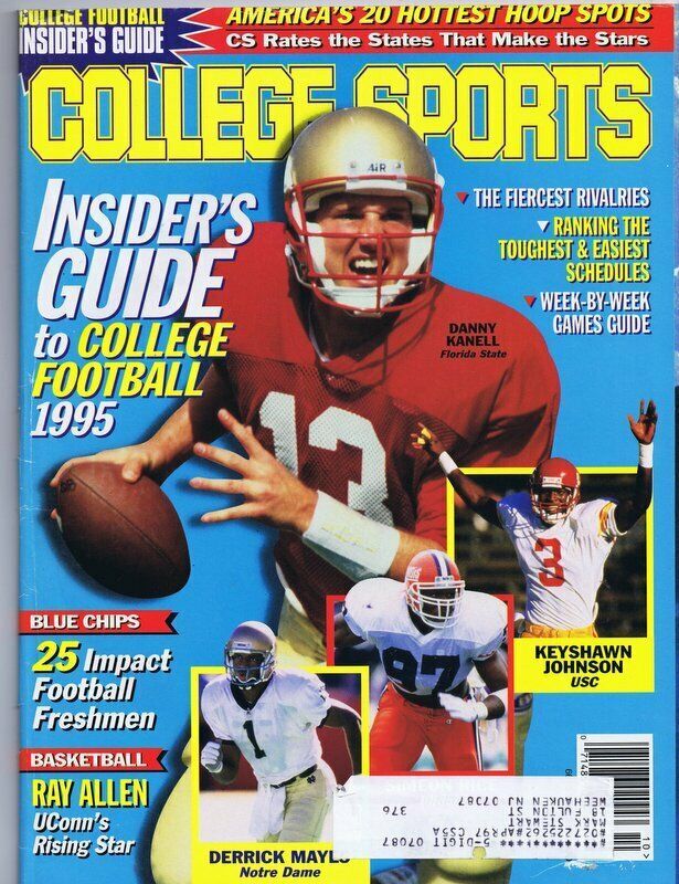 ORIGINAL Vintage 1995 College Sports Magazine Danny Kanell Keyshawn