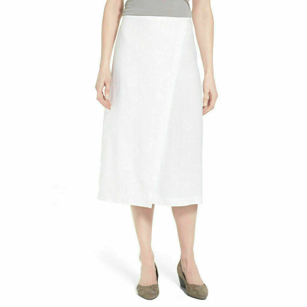 wrap linen maxi skirt