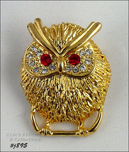 Eisenberg Ice Signed Owl Pin Gold Tone (#J895) - $38.00