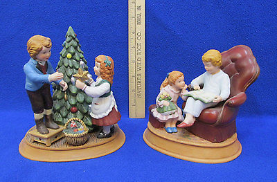 Primary image for Avon Christmas Memories Figurines 1982 & 1983 The Night Before Vintage Lot 2