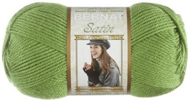 Bernat Satin Solid Yarn-Fern - $8.25