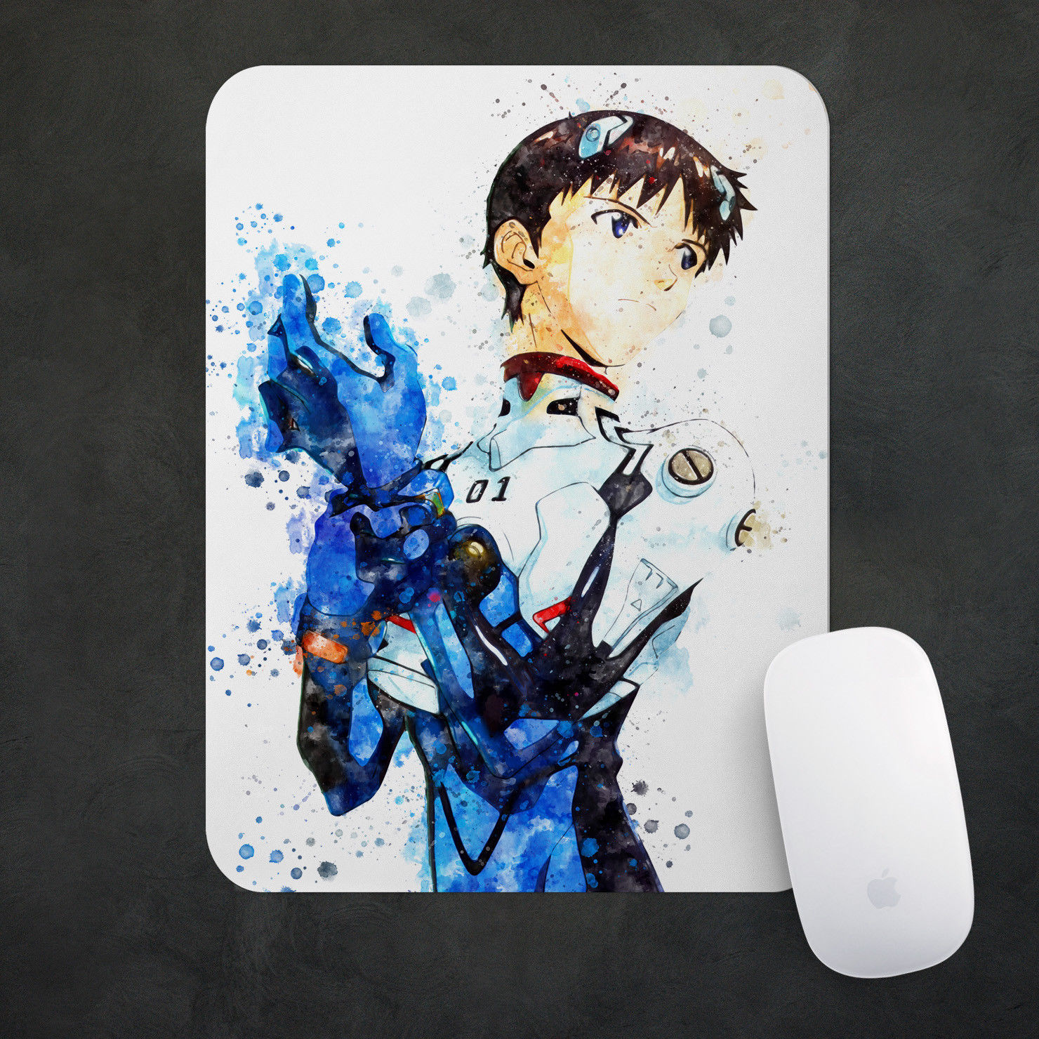 Neon Genesis Evangelion Anime Mouse Pad Manga Gaming Mousepad 38x48cm