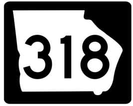 Georgia State Route 318 Sticker R3982 Highway Sign Road Sign Decal - $1.45+