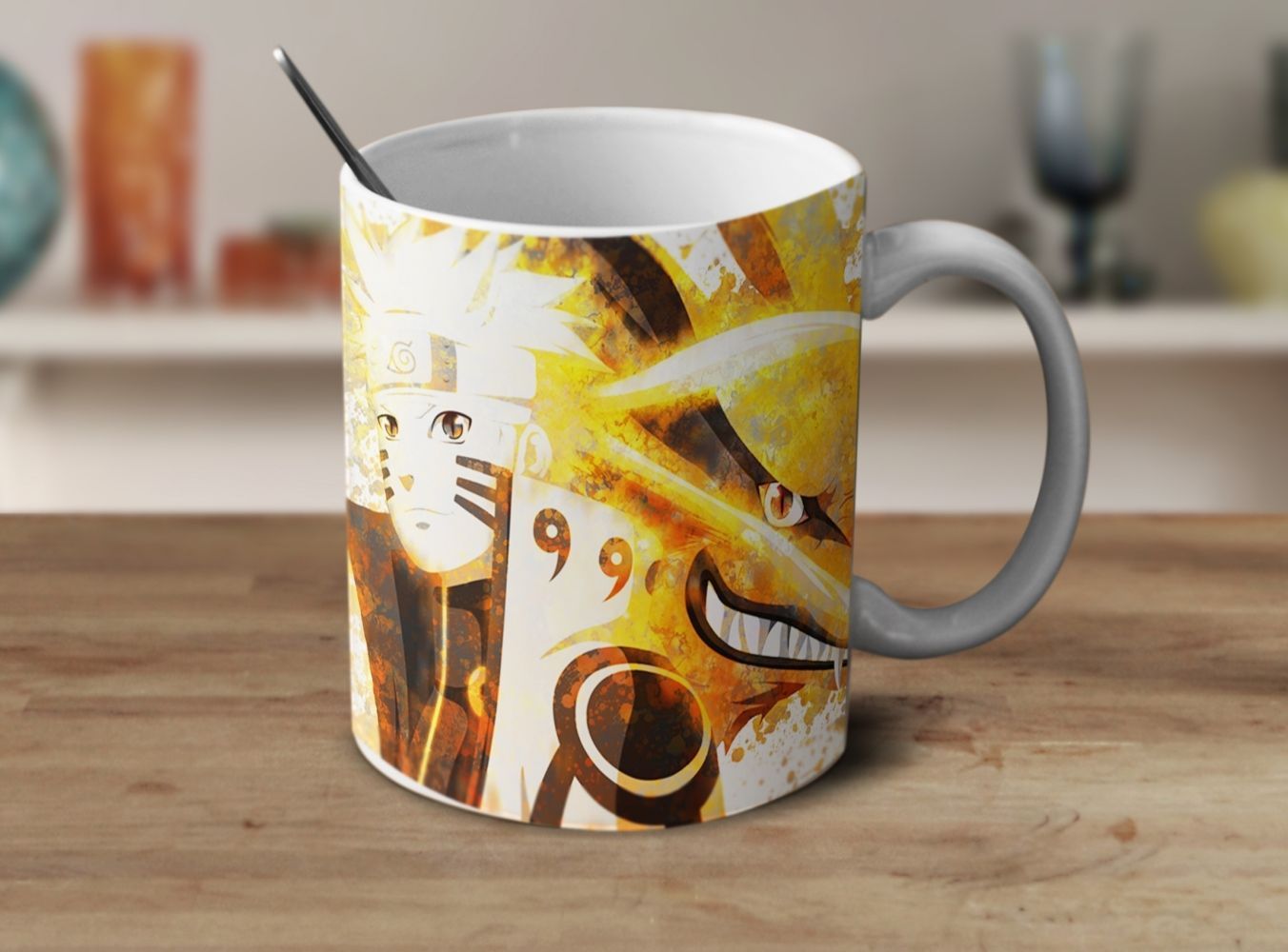Naruto and Kurama Coffee Mug Anime Mug Naruto Color Changing Mug Otaku ...