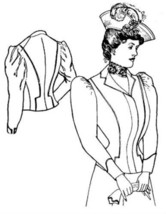 Past Pattern #113 Circa 1899 -1910 Tailored Jacket Coat Ladies 10 pastpa... - $16.00