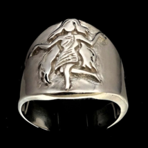 Sterling silver Virgo ring Zodiac Horoscope symbol Earth Star sign high ... - $85.00
