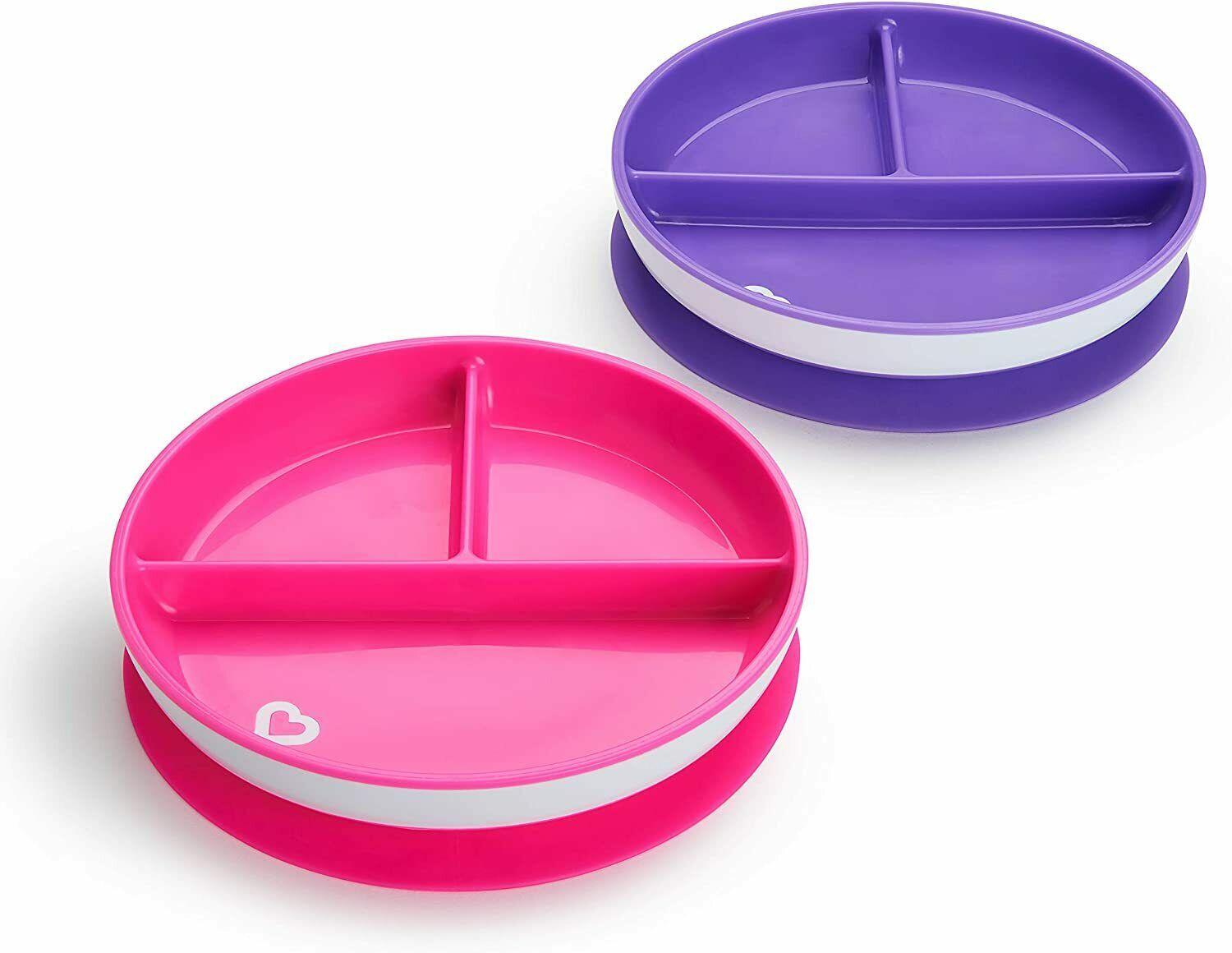 Munchkin Stay Put Suction Plate 4 Pack Pink And Purple Green And Blue ...