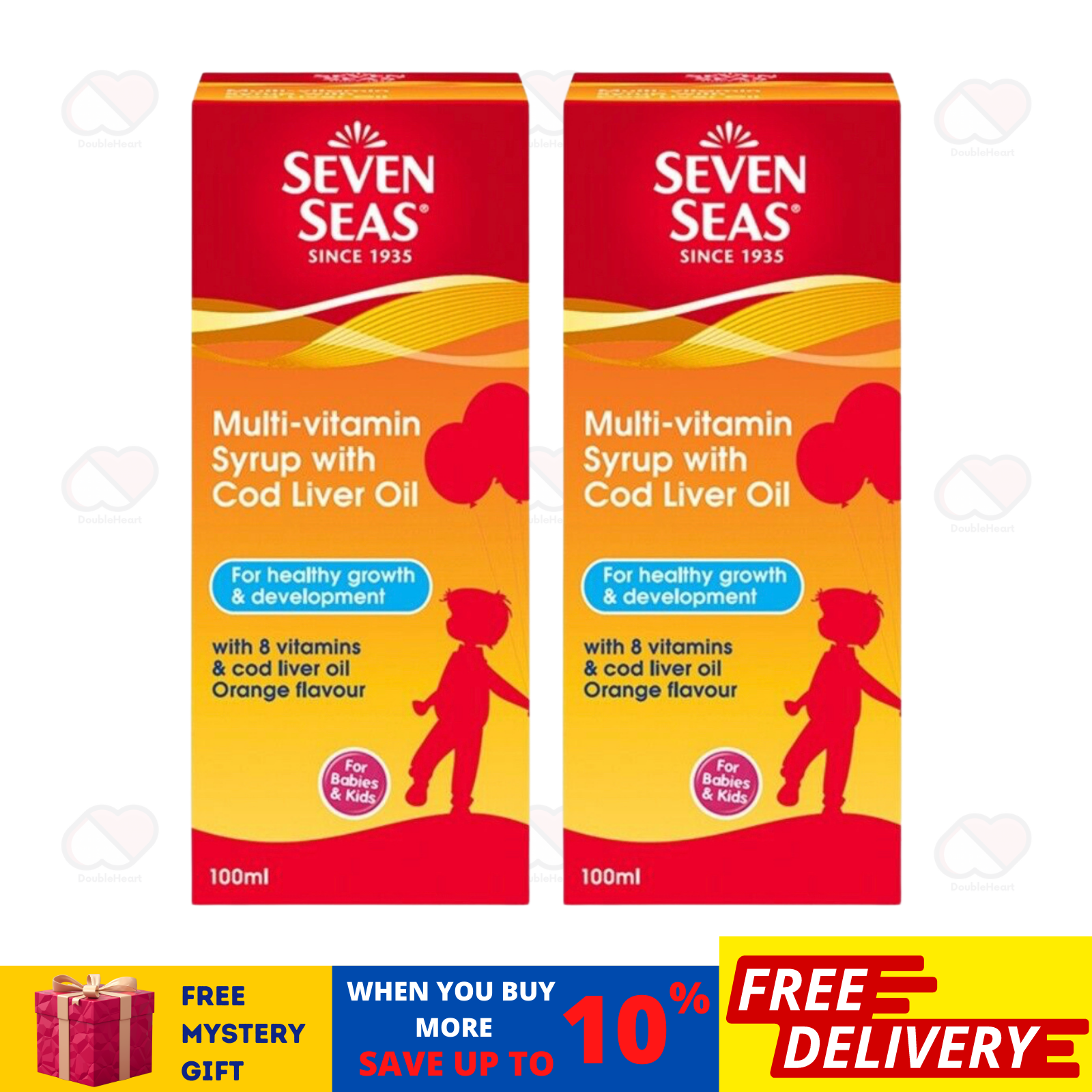 2 X 100ml Seven Seas Multivitamin Syrup Cod and similar items