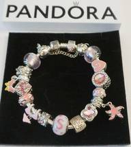 Pretty in Pink Crystals -  Authentic Pandora bracelet - $145.00