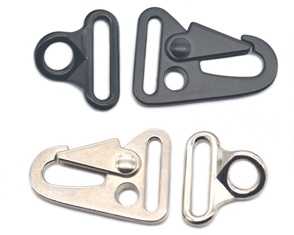 2 Pcs 1 25mm Sling HK Clips Spring Gate Snap Olecranon Hook Rings Adjustable