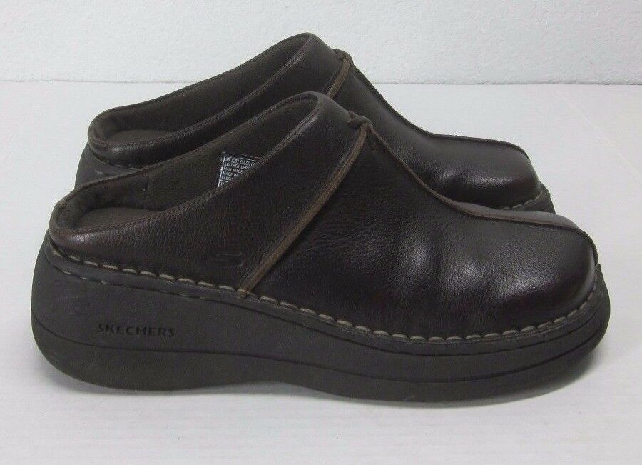 womens brown leather slip on shoes