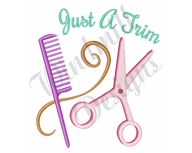Hair Stylist Machine Embroidery Design Digital Goods