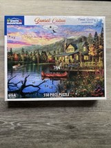 White Mountain SUNSET CABIN #1416 Jigsaw Puzzle 550 piece 18x24" D. Davison 2018 - $9.00