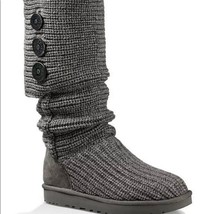 Ugg Knitted Gray Classic Cardy Winter Boots 10 - $72.93