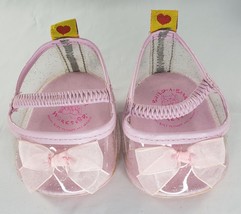 Build a Bear Shoes Heels Pink Clear Bow BABW - $9.89