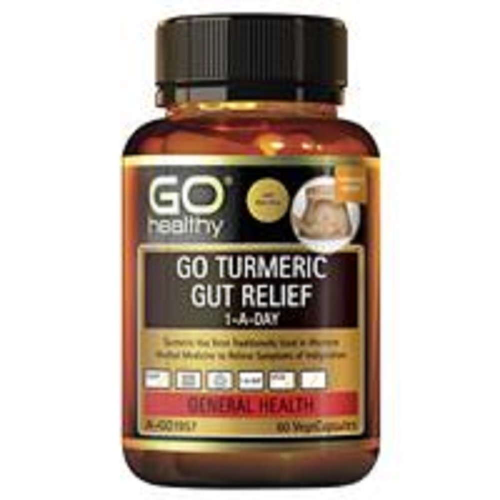 GO Healthy Turmeric Gut Relief 1 A Day 60 Vege Capsules