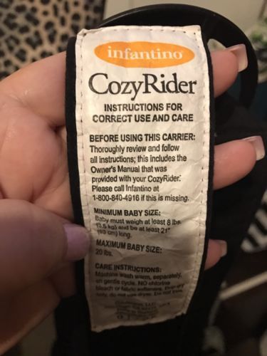 infantino cozy rider instructions